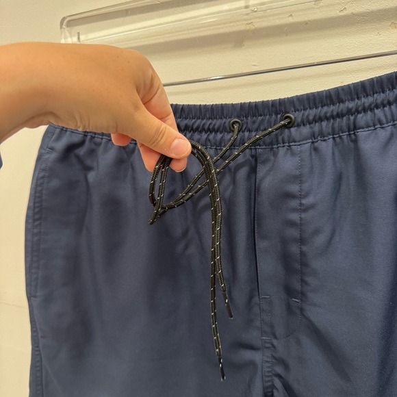 Outerknown Nomadic Volley Drawstring Shorts Navy Blue Athletic Quick Dry Large - Picture 4 of 8